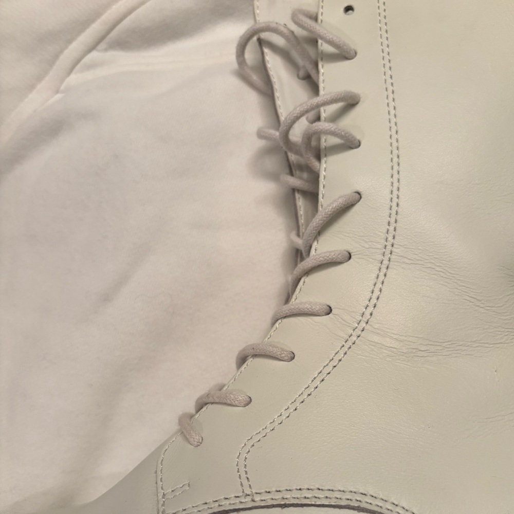 NWT ASH Liana white leather combat boots lug sole size 6 - Picture 10 of 10